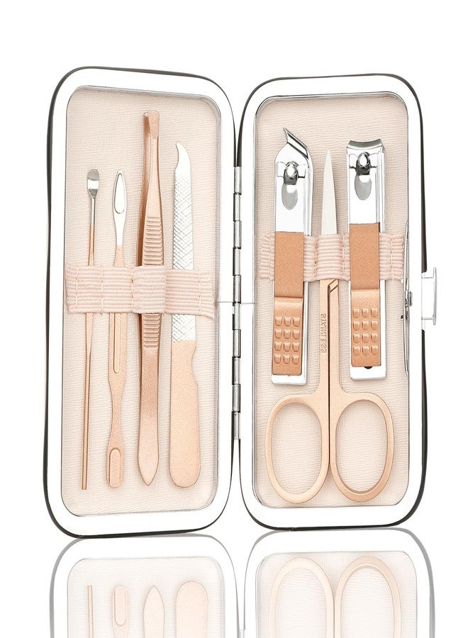 QIHOMPIB Manicure Kit for Men Women Nail Clippers Pedicure Tools Kit Travel Nail File Toe Set Finger Grooming Kits Christmas Birthday Gifts Ideas Stocking Stuffers Kids Adults Teens Boys Girls Friends(Pink) - Image 1